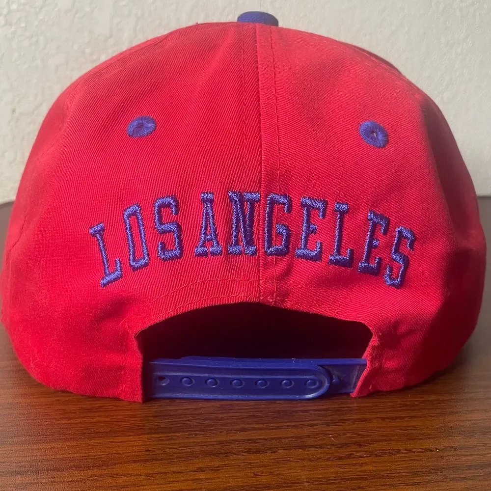 Los Angeles basketball Clippers structured SnapBack red blue cap‎ hat streetwear